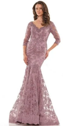 Marsoni By Colors MV1178 - Quarter Sleeves Trumpet Long Gown