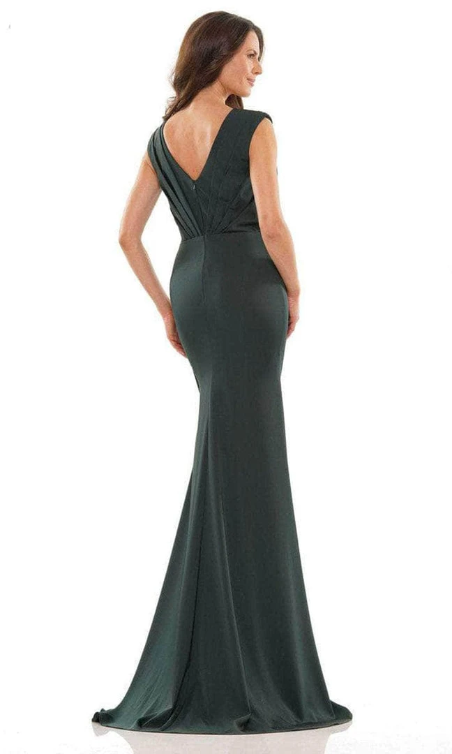 Marsoni By Colors MV1183 - Pleated V-neck Formal Dress 4 Marsoni By Colors MV1183 - Pleated V-neck Formal Dress