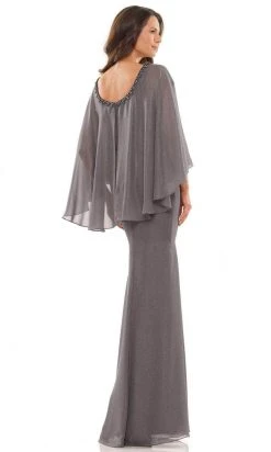 Marsoni By Colors MV1188 - Cape Drape Sheath Formal Dress
