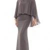 Marsoni By Colors MV1188 - Cape Drape Sheath Formal Dress