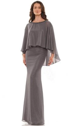 Marsoni By Colors MV1188 - Cape Drape Sheath Formal Dress