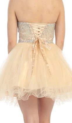May Queen - Bejeweled Sweetheart A-line Evening Dress Short Dresses 13 May Queen - Bejeweled Sweetheart A-line Evening Dress Short Dresses