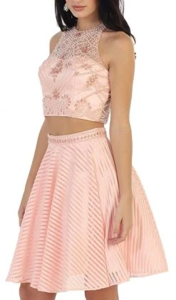 Short Dresses May Queen - MQ1444 Two-Piece Ornate Jewel Textured Cocktail Dress 13 Short Dresses May Queen - MQ1444 Two-Piece Ornate Jewel Textured Cocktail Dress