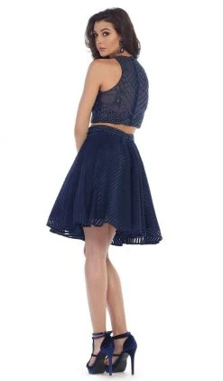 Short Dresses May Queen - MQ1444 Two-Piece Ornate Jewel Textured Cocktail Dress 17 Short Dresses May Queen - MQ1444 Two-Piece Ornate Jewel Textured Cocktail Dress