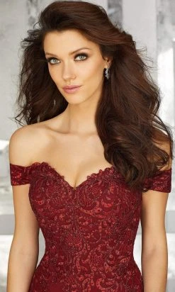 MGNY By Mori Lee - 71616 Embroidered Off-Shoulder Trumpet Dress