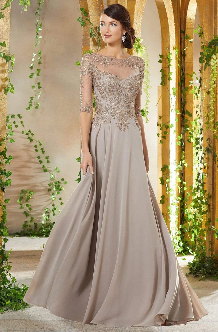 MGNY By Mori Lee - 71908 Bead Embroidered Chiffon A-line Gown 5 MGNY By Mori Lee - 71908 Bead Embroidered Chiffon A-line Gown