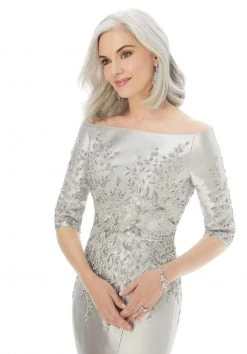 MGNY By Mori Lee - 72213 Beaded Embellished Bodice Satin Mermaid Gown 9 MGNY By Mori Lee - 72213 Beaded Embellished Bodice Satin Mermaid Gown