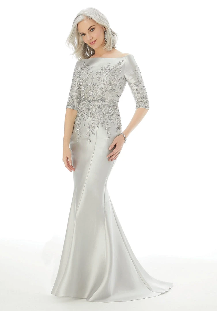 MGNY By Mori Lee - 72213 Beaded Embellished Bodice Satin Mermaid Gown 5 MGNY By Mori Lee - 72213 Beaded Embellished Bodice Satin Mermaid Gown