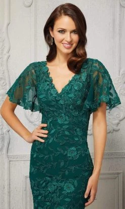 MGNY By Mori Lee - 72413 V-Neck Embroidered Evening Dress 11 MGNY By Mori Lee - 72413 V-Neck Embroidered Evening Dress