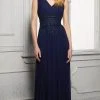 MGNY By Mori Lee - 72414 V-Neck A-Line Evening Dress 1 MGNY By Mori Lee - 72414 V-Neck A-Line Evening Dress