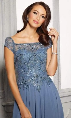 MGNY By Mori Lee - 72419 Illusion Square A-Line Evening Dress 7 MGNY By Mori Lee - 72419 Illusion Square A-Line Evening Dress