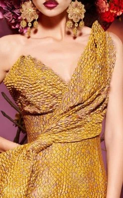 MNM Couture - 2425 Scale-like Asymmetric Mermaid Dress 7 MNM Couture - 2425 Scale-like Asymmetric Mermaid Dress