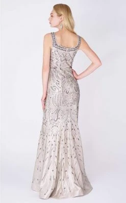 MNM COUTURE - F00301 Sleeveless Jewel Beaded Long Sheath Gown