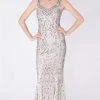 MNM COUTURE - F00301 Sleeveless Jewel Beaded Long Sheath Gown
