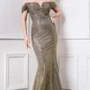 MNM COUTURE - F7541 Beaded Off-Shoulder Mermaid Dress