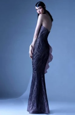 MNM Couture - G0961 Strapless Applique Sweetheart Trumpet Dress