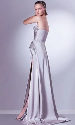MNM Couture G1336 - Beaded Sash Evening Gown