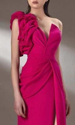 MNM COUTURE - K3904 Asymmetrical A-Line Evening Dress