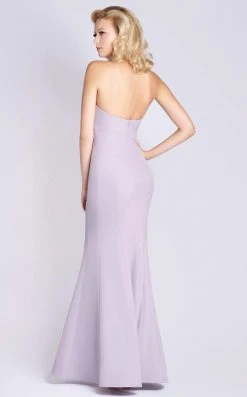 MNM COUTURE - M0004 Halter Neckline Crepe Mermaid Long Dress