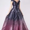 MNM COUTURE - M0009 Allover Sequin Ombre A-Line Evening Gown 2 MNM COUTURE - M0009 Allover Sequin Ombre A-Line Evening Gown