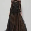 MNM Couture - N0353 Beaded Illusion High Neckline Evening Gown 1 MNM Couture - N0353 Beaded Illusion High Neckline Evening Gown