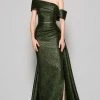 MNM Couture - N0356 Asymmetric Off-Shoulder Drape Train Evening Gown 1 MNM Couture - N0356 Asymmetric Off-Shoulder Drape Train Evening Gown