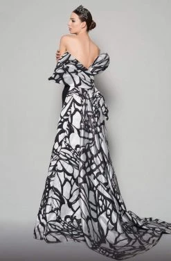 MNM COUTURE - N0395 Strapless Trumpet Dress With Train