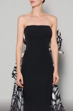 MNM COUTURE - N0395 Strapless Trumpet Dress With Train