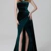 MNM COUTURE N0449 - Draped Velvet Evening Dress 1 MNM COUTURE N0449 - Draped Velvet Evening Dress