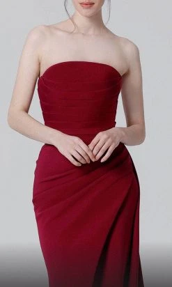 MNM COUTURE N0464 - Strapless Wrap Slit Evening Dress 11 MNM COUTURE N0464 - Strapless Wrap Slit Evening Dress