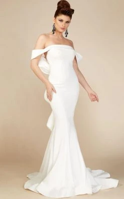 MNM Couture - Off-Shoulder Ruffled Mermaid Gown N0145