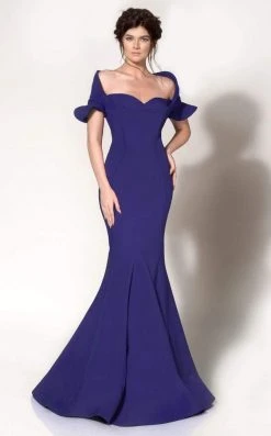MNM Couture - Ruffle Accented Mermaid Dress 2144A