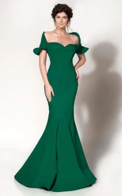MNM Couture - Ruffle Accented Mermaid Dress 2144A