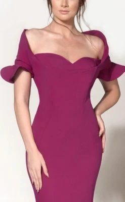 MNM Couture - Ruffle Accented Mermaid Dress 2144A