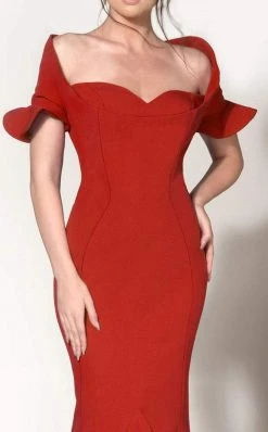 MNM Couture - Ruffle Accented Mermaid Dress 2144A