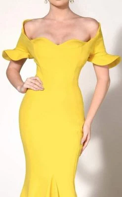 MNM Couture - Ruffle Accented Mermaid Dress 2144A