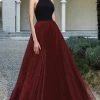MNM Couture - Shirred Halter Neck Ballgown N0124