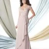 Mon Cheri 114917 Lace Cap Sleeve Ruched Empire Gown 1 Mon Cheri 114917 Lace Cap Sleeve Ruched Empire Gown