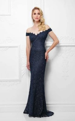 Mon Cheri 117920 Off Shoulder Floral Gown