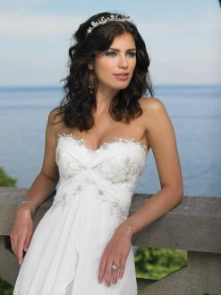 Mon Cheri 18107 Strapless Sweetheart A-line Dress