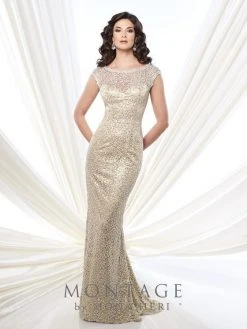 Mon Cheri 215912 Sequined Lace Dress