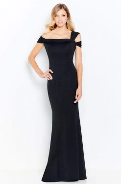 Mon Cheri - Asymmetrical Seamed Evening Gown 120604