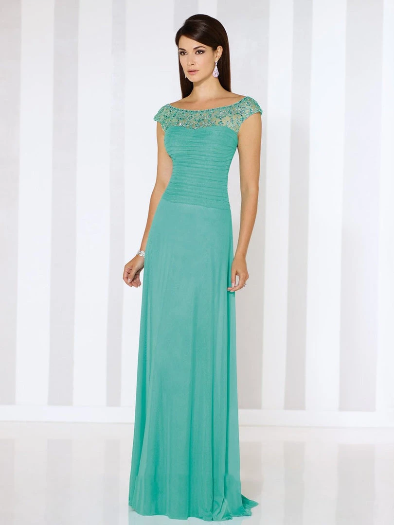 Mon Cheri - Beaded Illusion Bateau Pleated Bodice Gown 116662 - 1 Pc Jade In Size 4 Available 3 Mon Cheri - Beaded Illusion Bateau Pleated Bodice Gown 116662 - 1 Pc Jade In Size 4 Available