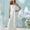 Mon Cheri Beaded Semi-Sweetheart Jumpsuit In Ivory 215103