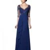 Mon Cheri Beaded V-Neck Long Dress In Blue Willow 214689W 1 Mon Cheri Beaded V-Neck Long Dress In Blue Willow 214689W