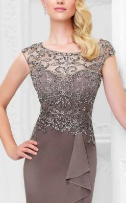 Mon Cheri Cap Sleeve Illusion Gown 117911 7 Mon Cheri Cap Sleeve Illusion Gown 117911