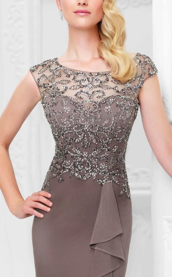 Mon Cheri Cap Sleeve Illusion Gown 117911 5 Mon Cheri Cap Sleeve Illusion Gown 117911