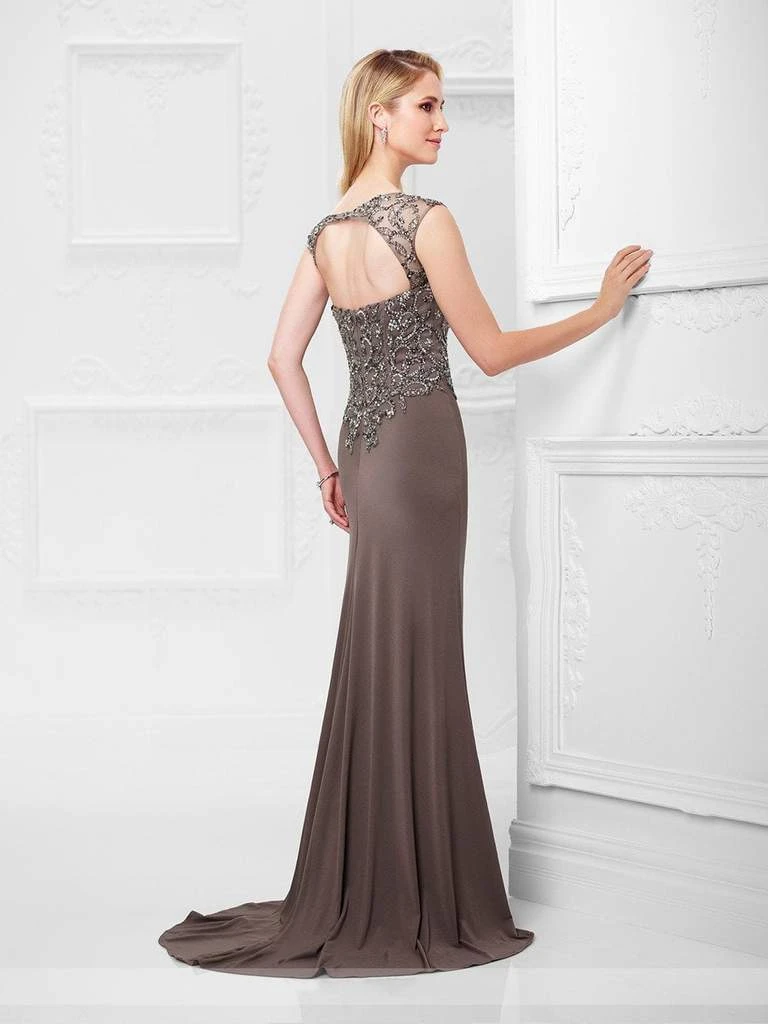 Mon Cheri Cap Sleeve Illusion Gown 117911 4 Mon Cheri Cap Sleeve Illusion Gown 117911