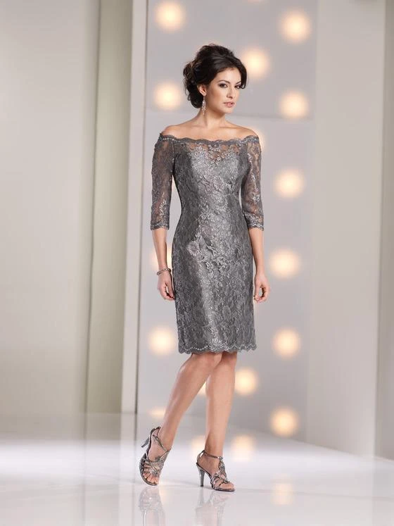 Mon Cheri Cocktail Dress In Pewter 213899 3 Mon Cheri Cocktail Dress In Pewter 213899