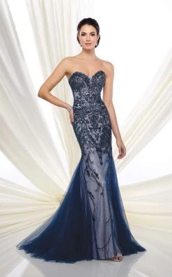 Mon Cheri - Embellished Bodice Sweetheart Long Dress 216D48